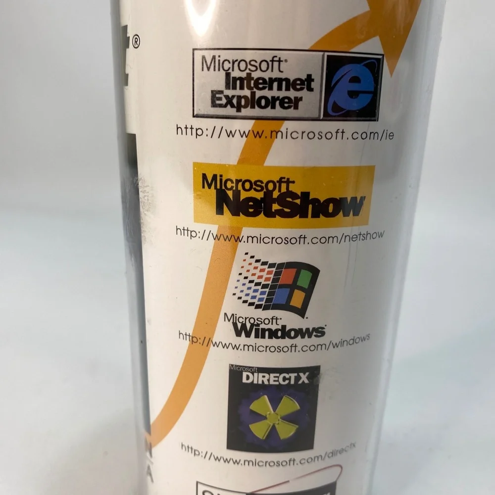Vtg 90s Microsoft Thermo Plastic Cup Media Event Show Broadcasting Media 7